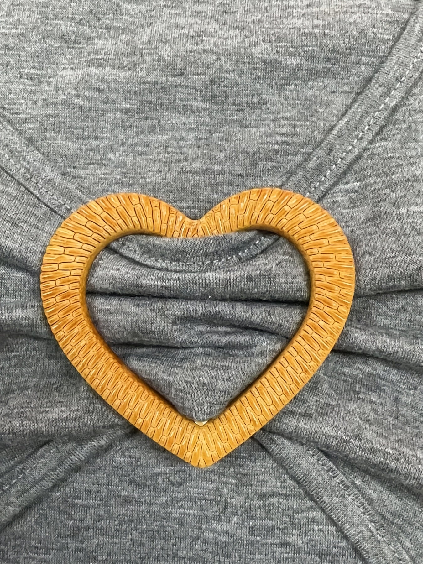 Casual Tank Top Women's Plus Solid Heart Decor