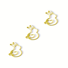 10pcs Rabbit Heart Paper Clip Bookmarks for Students