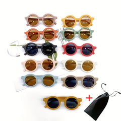 Boys Round Frame Sunglasses UV Protection Kids Accessories