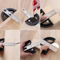 Adjustable Square Angle Measure Metric inch Right Protractor Tools