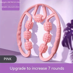 Yoga 7-Wheel Massage Roller Pilates Muscle Relaxation Body Trainer