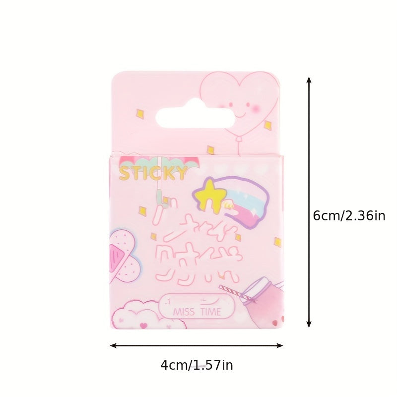 46pcs Cartoon Stickers Kids Journal Decor Small Pattern Stickers