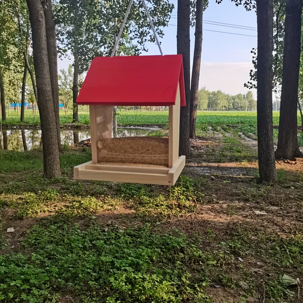 Wooden Bird Feeder & Squirrel House Box