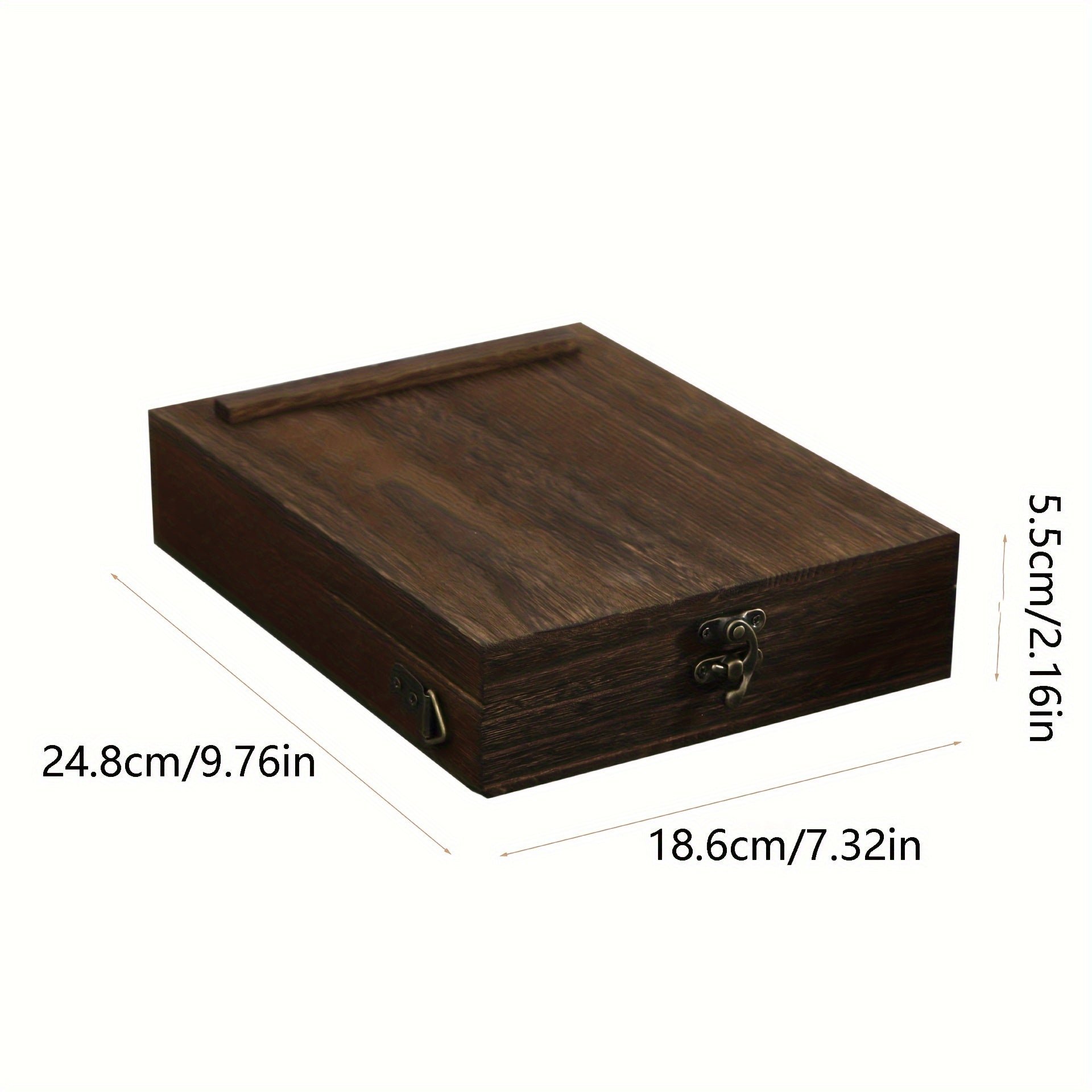 Wooden Writer Messenger Box Portable Satchel Storage Box