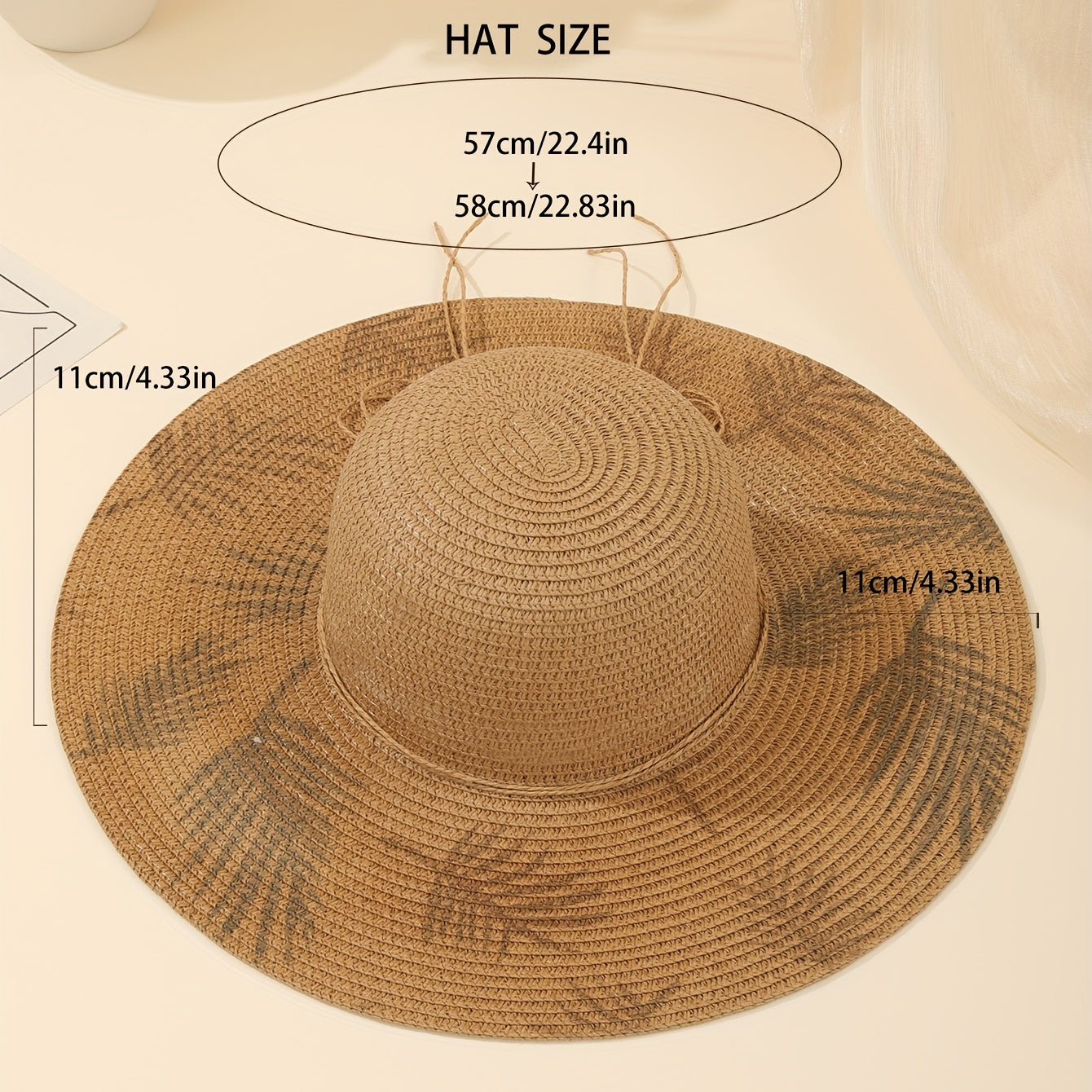 Men's Summer Big Brim Beach Sun Protection Straw Hat