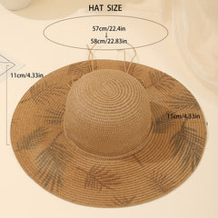 Men's Summer Big Brim Beach Sun Protection Straw Hat