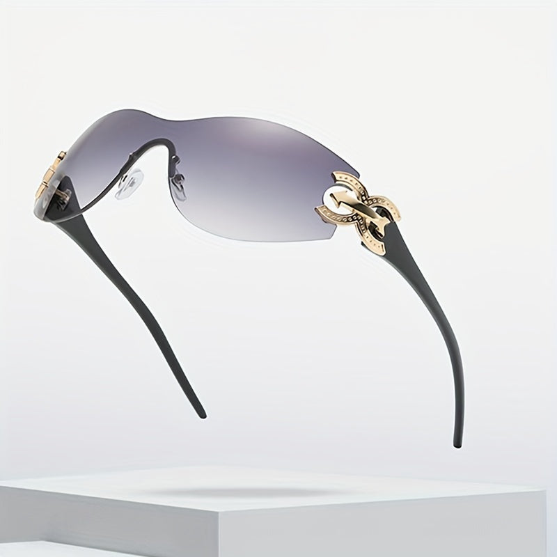 Y2K Wrap Around Sunglasses UV400 Gradient Sun Shades