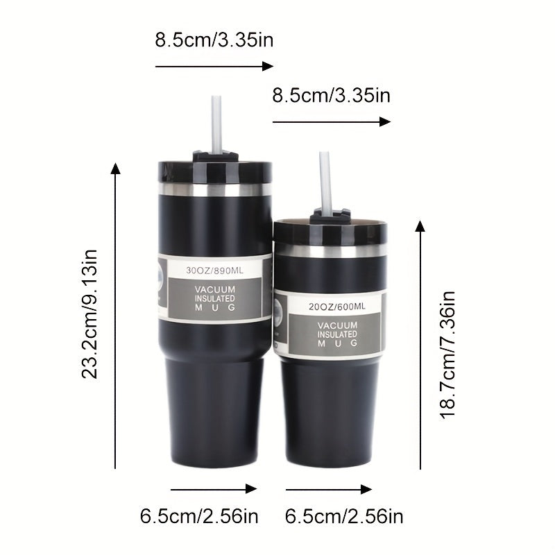 Stainless Steel Vacuum Flask with Straw Insulated Cup