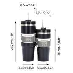 Stainless Steel Vacuum Flask with Straw Insulated Cup