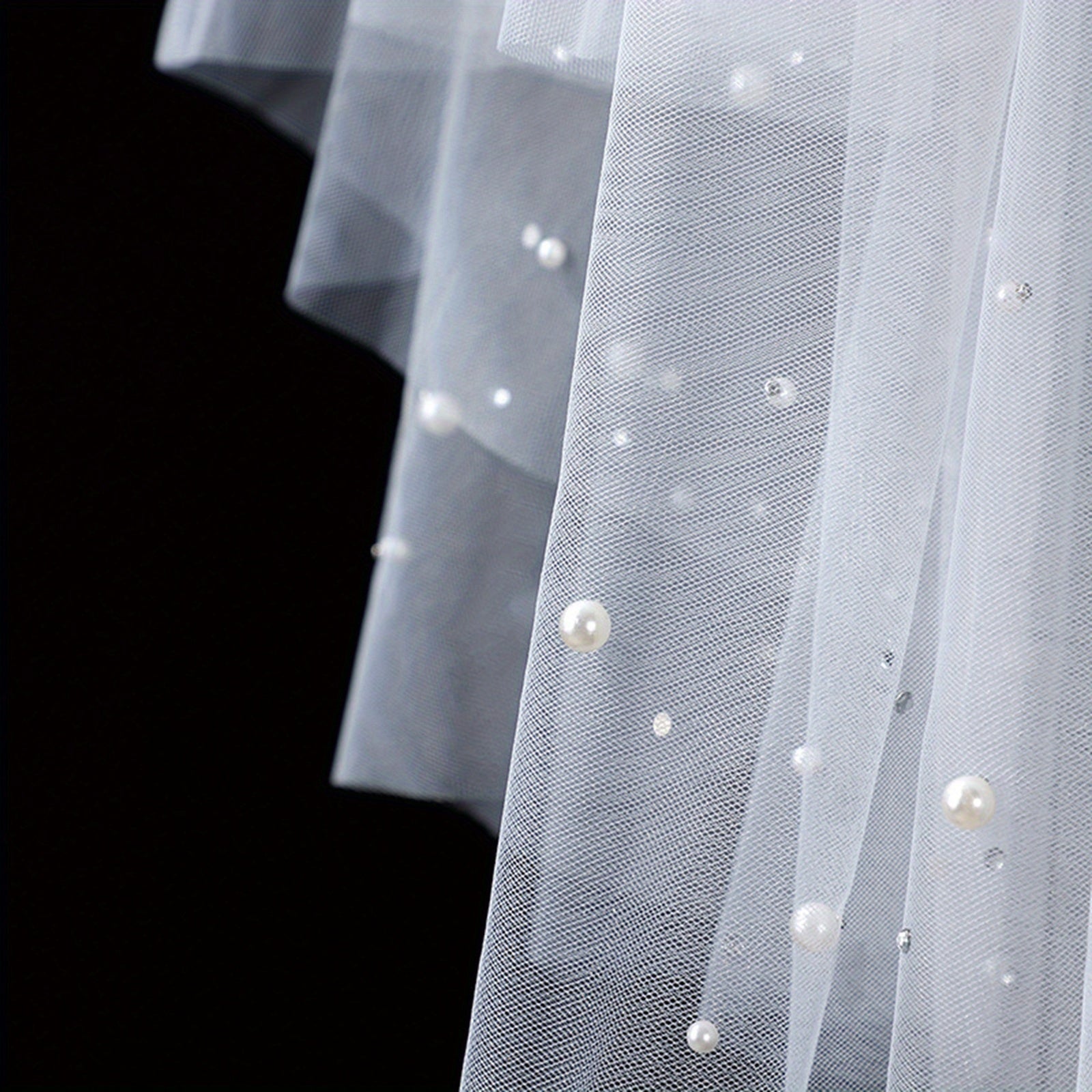 Flowing Double Layer Wedding Veil Classic Bridal Headpiece