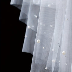 Flowing Double Layer Wedding Veil Classic Bridal Headpiece