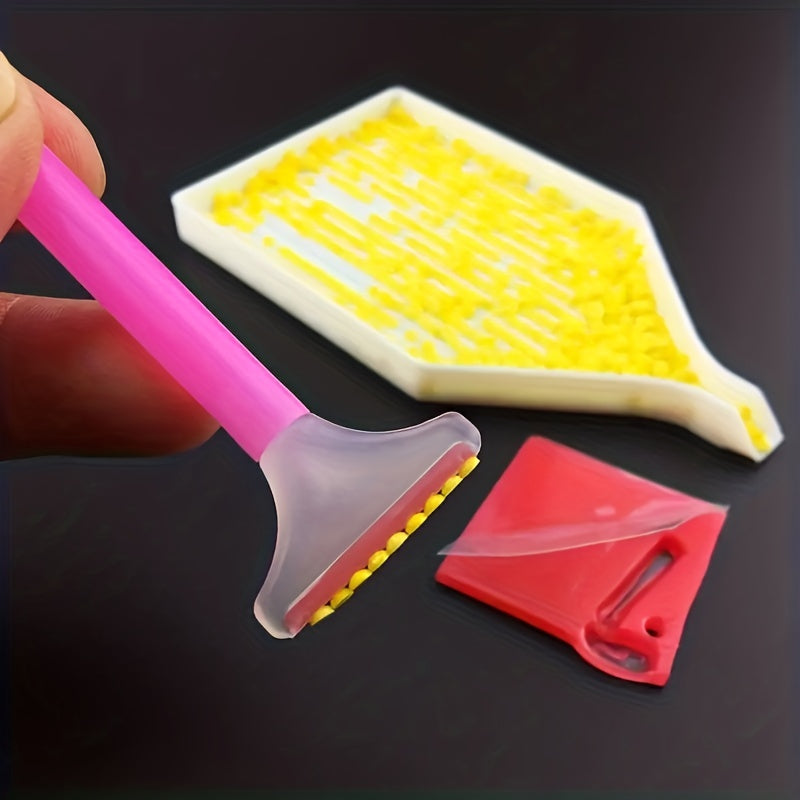 100pcs 2X2cm Artificial Diamond Painting Red Glue Clay DIY Tool
