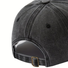 Men's Denim Baseball Cap Retro Wide Brim Sunscreen Washed