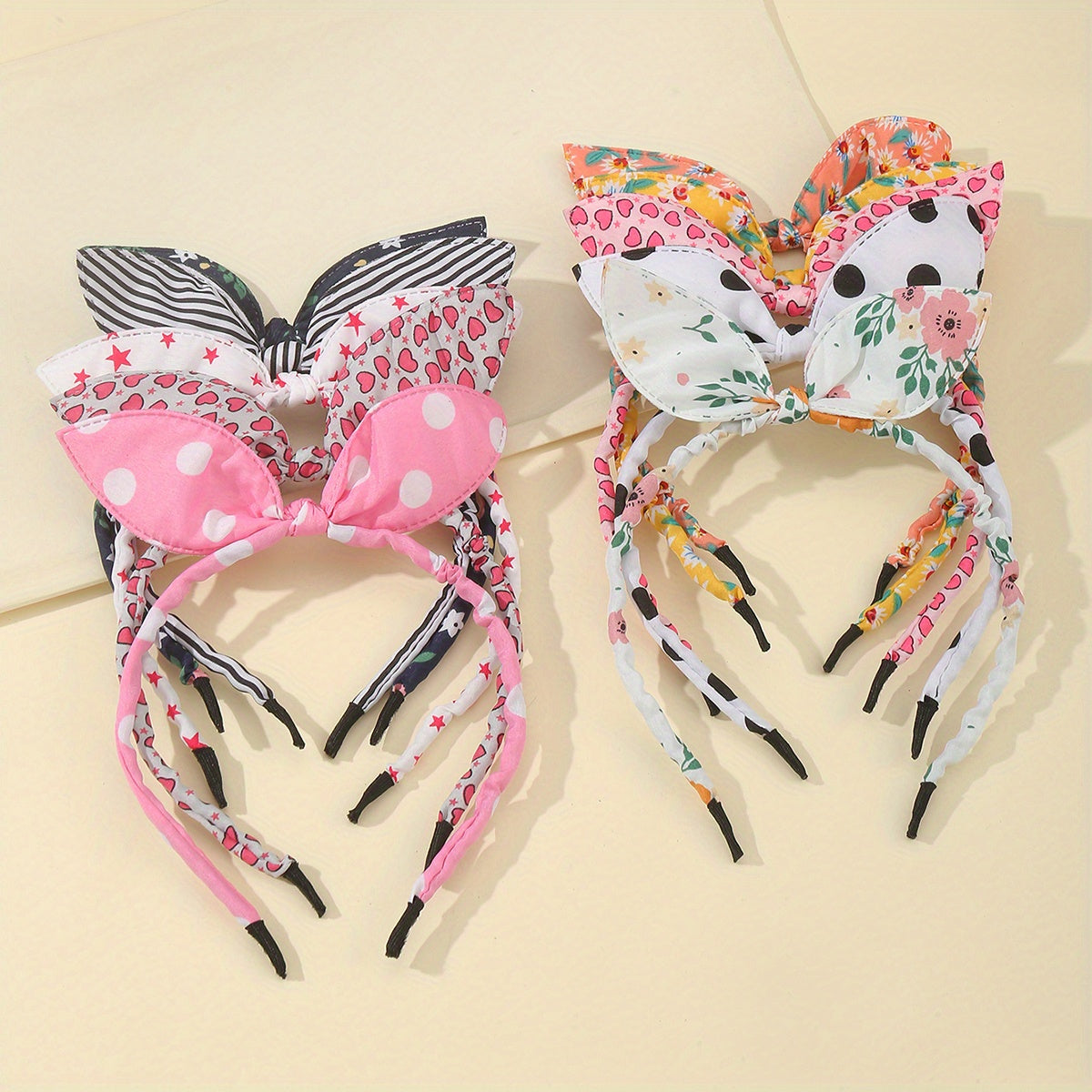 10pcs Polka Dot Heart Floral Star Headbands for Girls