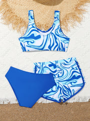 Girls Tie Dye Bikini Set for Summer Beach Vacation