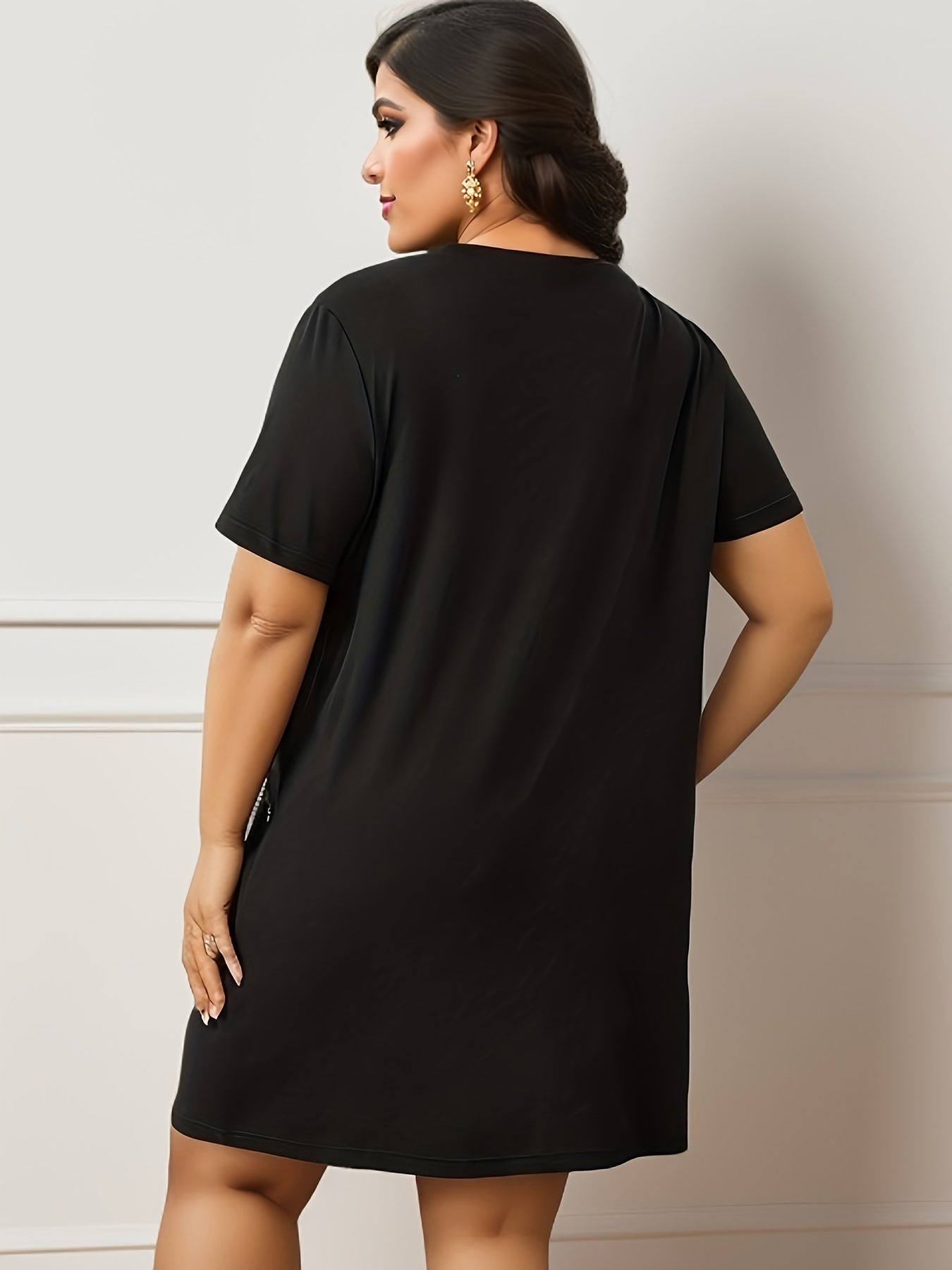 Squirrel & Letter Print Short Sleeve Nightdress