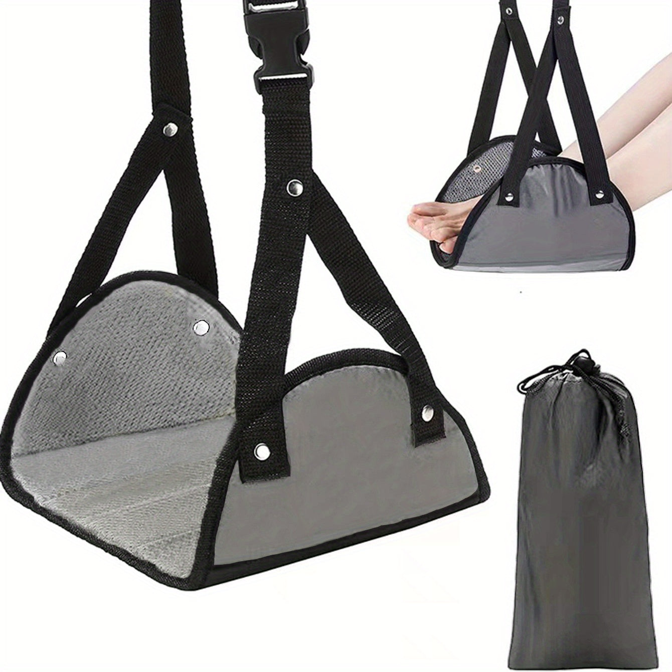 Travel Foot Rest Portable Airplane Foot Hammock Nylon Office Travel Accessories