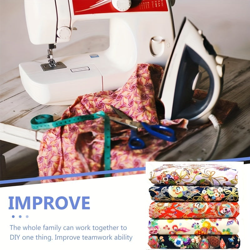 5pcs Japanese Style Fabric Squares Printed Cotton Wrapping Cloth Quilting