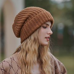 Hand Knit Wool Hat Mens Size XL Watch Cap Beanie
