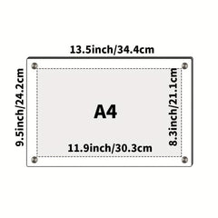Acrylic Desktop Picture Frame Beveled Frameless Plexiglass Photo Display