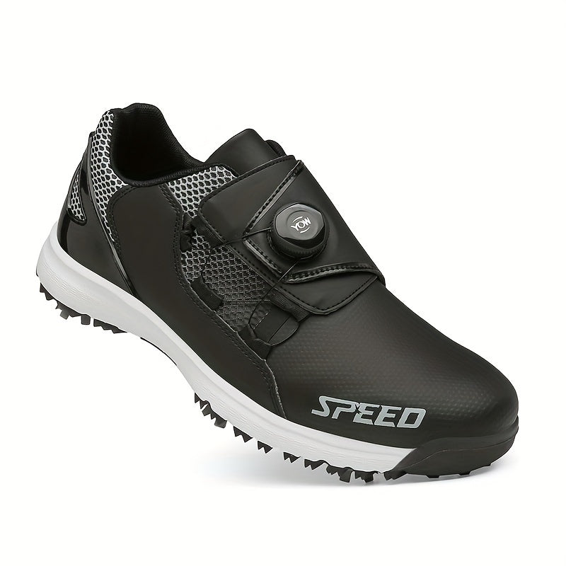 Men's Spiked Golf Shoes Rotating Buckle Durable Sneakers