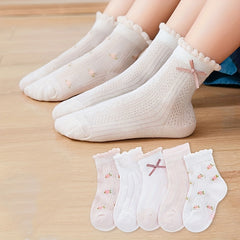 10 Pairs Baby Girls Ultra-Thin Breathable Summer Socks