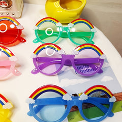 Cartoon Rainbow Frame Sunglasses Sun Protection for Kids