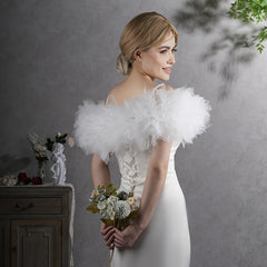 Bridal Fluffy Shawl Wrap Bodycone for Formal Events