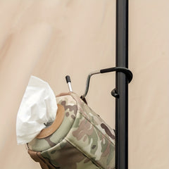 Stainless Steel Camping Light Pole Hook with Non slip Portable Pig Tail Storage