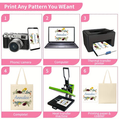 Sublimation Blank Canvas Tote Bags for DIY Projects