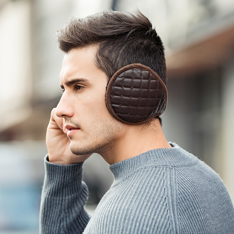 Men's Plaid Boho Earmuffs - Winter Warm