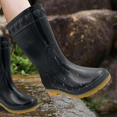 Women's Waterproof Rain Boots Rubber Work Boots Wide Calf Water Shoes