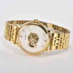 KUERST Men's Steel Belt Mechanical Watch - Butterfly Buckle, Gourd Shaped Dial