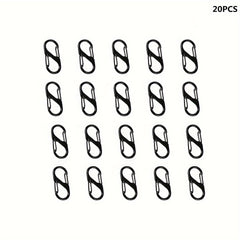 20pcs Metal Lock Clip Keychain S Shaped Alloy Bag Backpack Hanging Buckle