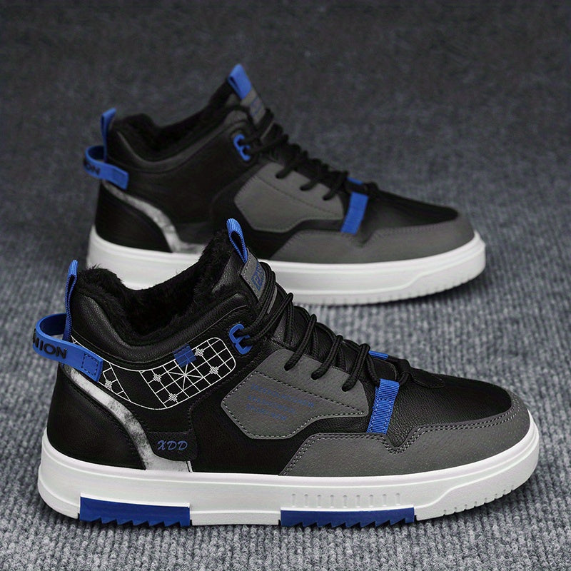 Men's High Top Thermal Sneakers with Fuzzy Lining