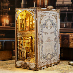 3D Puzzle DIY Book Corner Kit Dollhouse Bookshelf Insert Craft Project