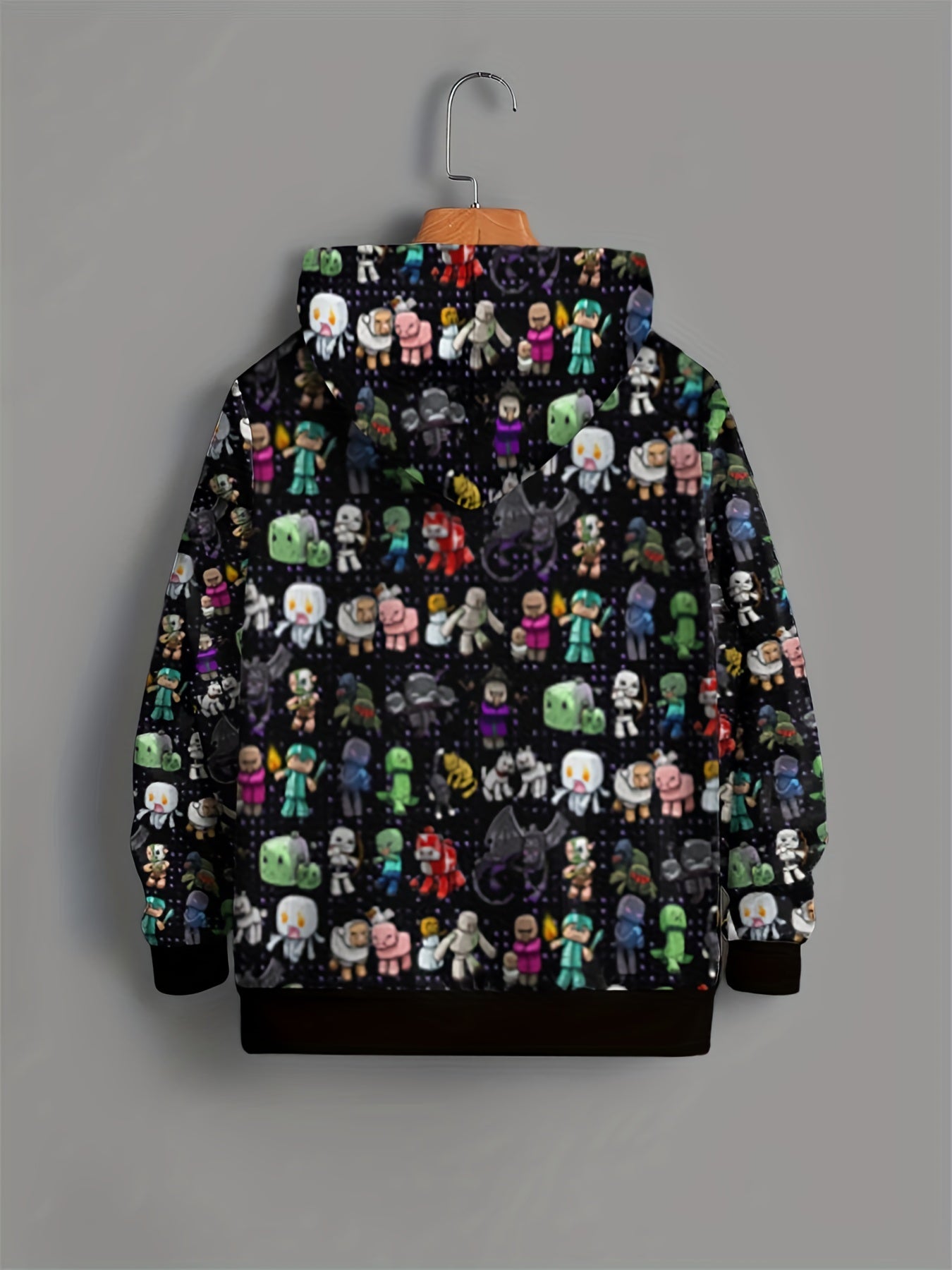 Cartoon Game Character Pattern Hoodie For Kids
