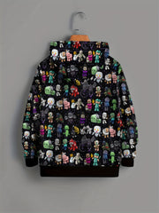 Cartoon Game Character Pattern Hoodie For Kids
