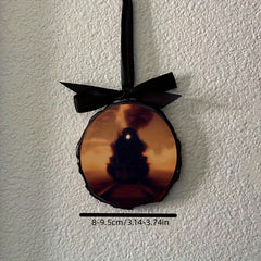 Resin Wood Slice Christmas Tree Pendants Holiday Home Decoration