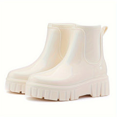 Women's Waterproof Rain Boots Non Slip Flat Water Shoes