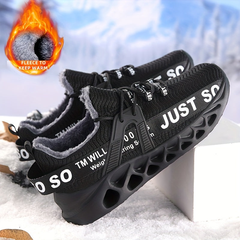 Men's Lightweight Winter Sneakers with Fuzzy Lining