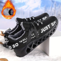 Men's Lightweight Winter Sneakers with Fuzzy Lining