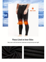 4 Pack Men's Thermal Compression Pants Fleece Lined Sports Tights