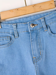 Teen Girls' Basic Skinny Jeans Casual Denim Pants Kids Outfit