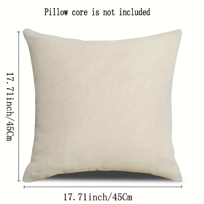 1pc Animal Fur Linen Throw Pillow Covers for Home Decor