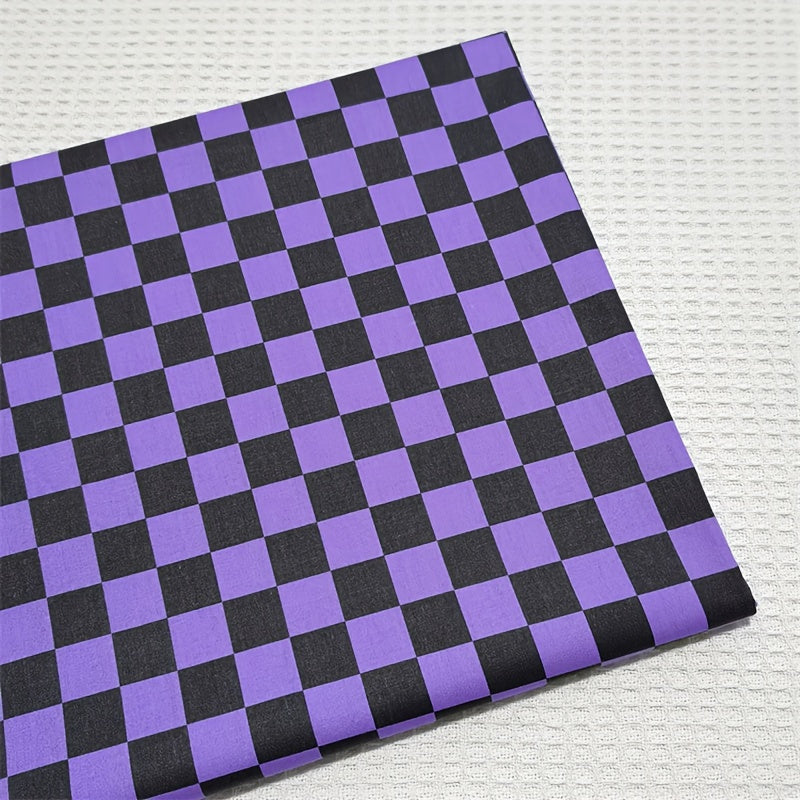 8pcs Checkerboard Fabric 9.8x9.8in Buffalo Check Cotton Fabric for Sewing DIY