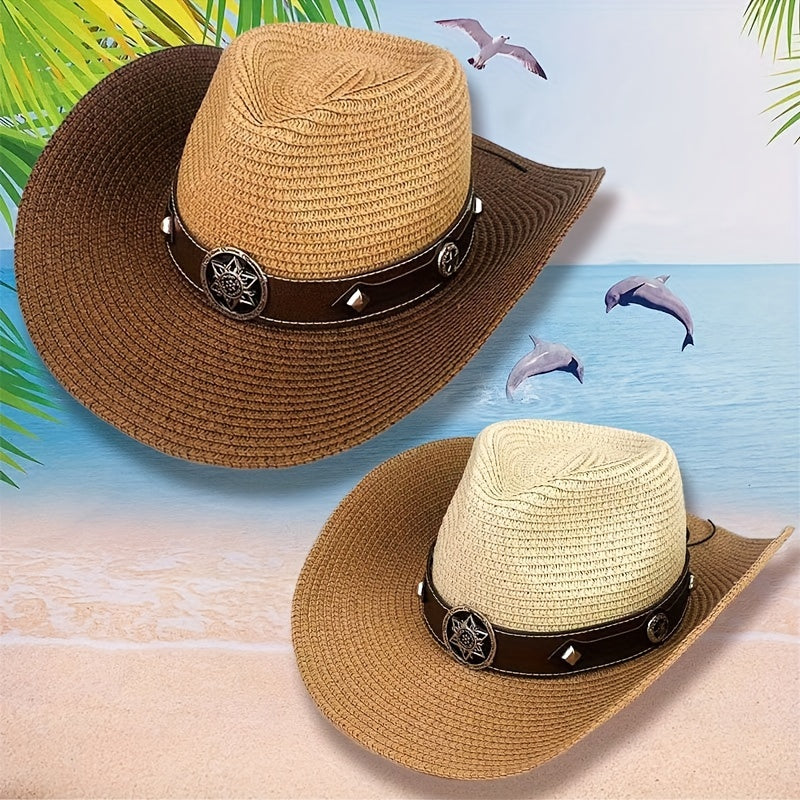 Casual Sunshade Straw Hat Hexagonal Light Array Spring Summer Travel