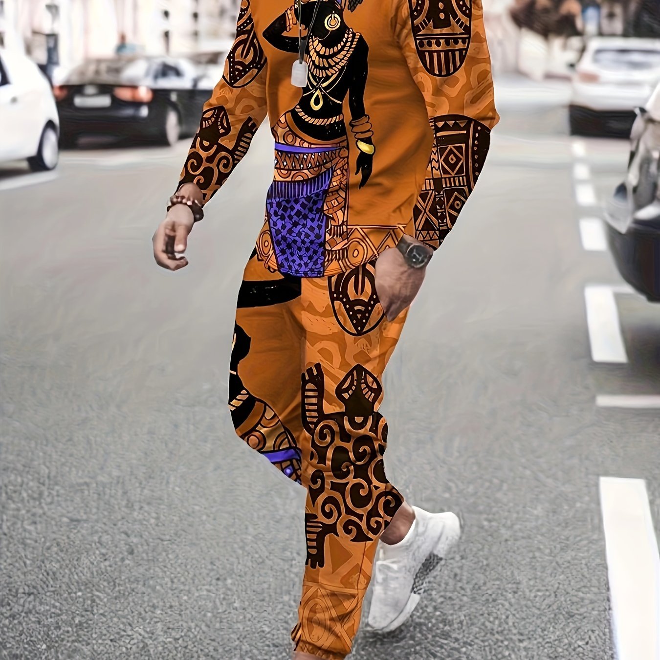 Men's 3D Print Sweatshirt and Joggers Set