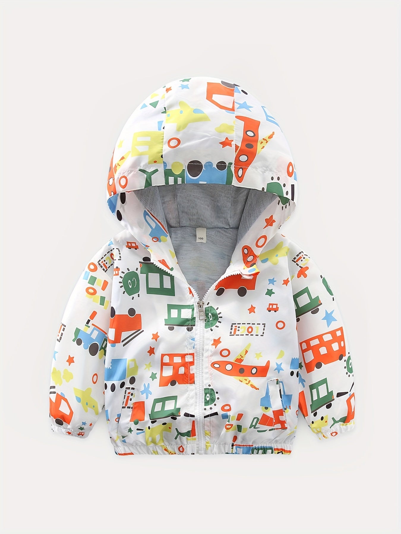 Boys Dinosaur Hooded Jacket Windbreaker Kids Clothes