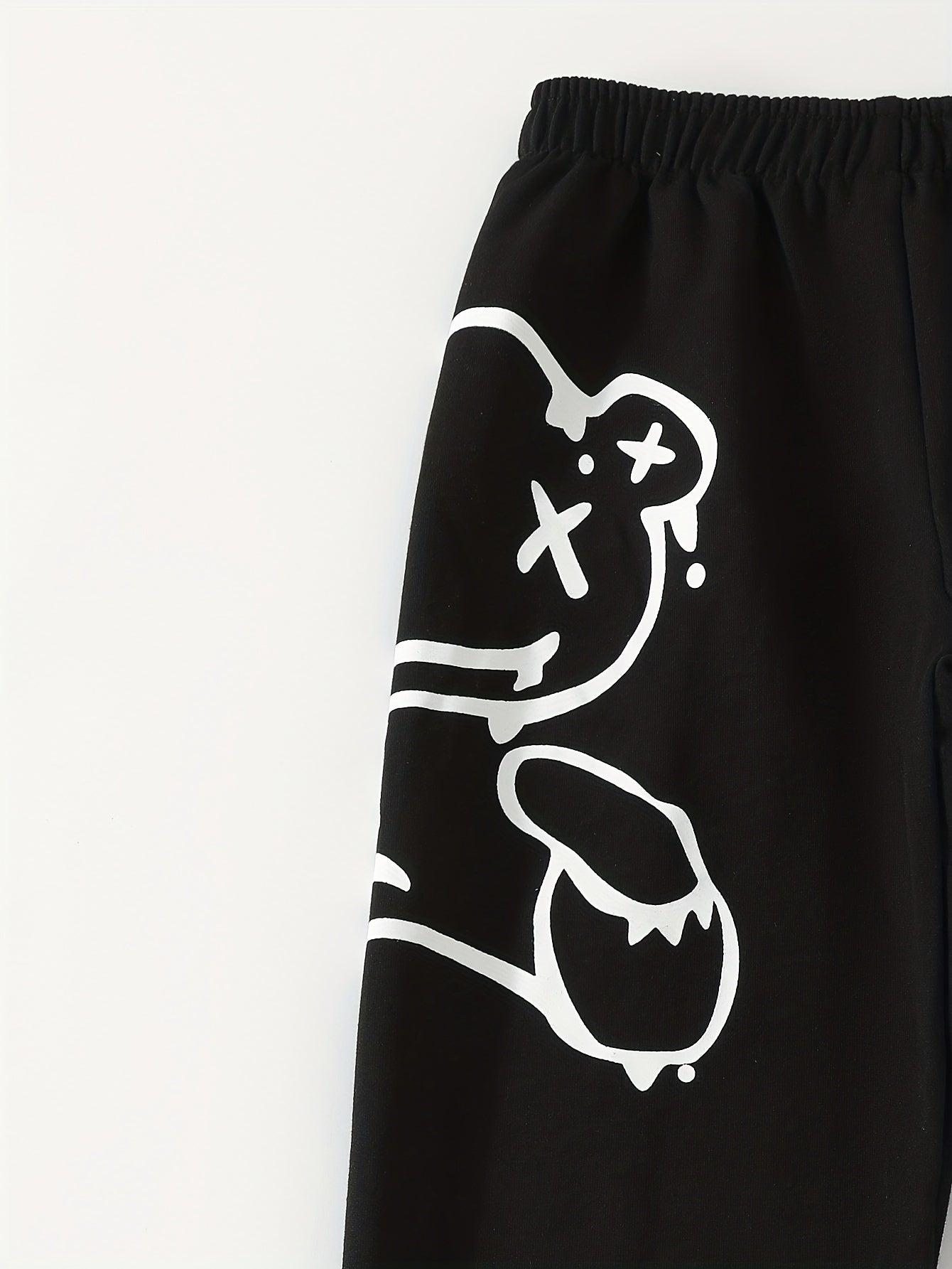 Boy's Bear Print Stretch Pants for Spring and Fall